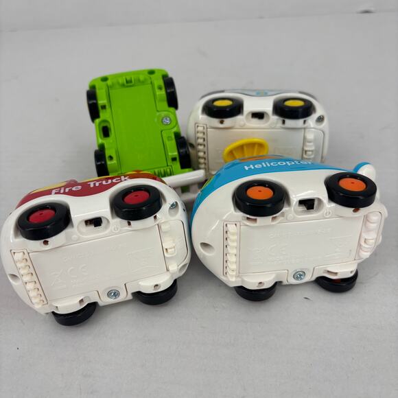 VTech Go Go Smart Wheel Lot 4 Fire Truck Helicopter Police Race Car Tested Works - Picture 9 of 11